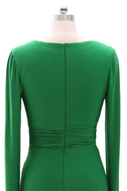 Women Long Mother of Bride Dresses Long Sleeve V Neck Evening Dress Y785 by simplepromdress