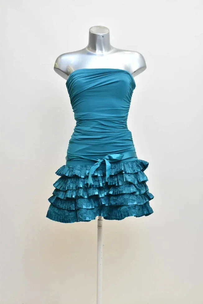 Black Strapless Homecoming Dress Black Party Dress Cocktail Dress Y2360 by simplepromdress