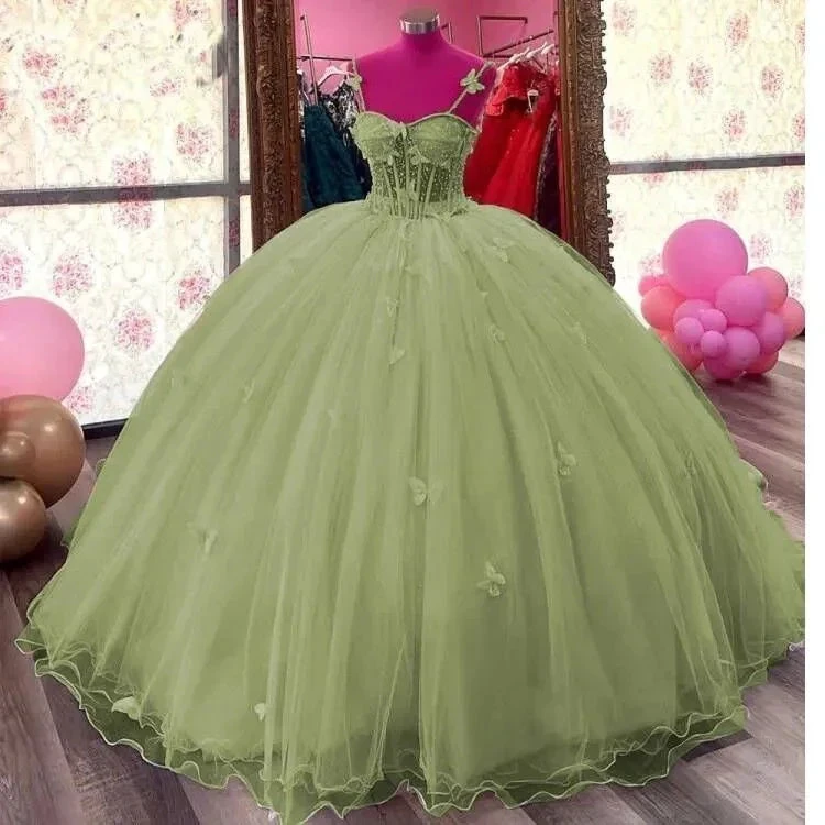 Glamorous Purple Tulle Princess Dress With Butterflies,Ball Gown,Sweet 16 Dress Y5463 by simplepromdress
