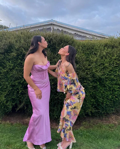 Simple Spaghetti Straps Lavender Satin Evening Dress Sheath Party Prom Dress Y8094
