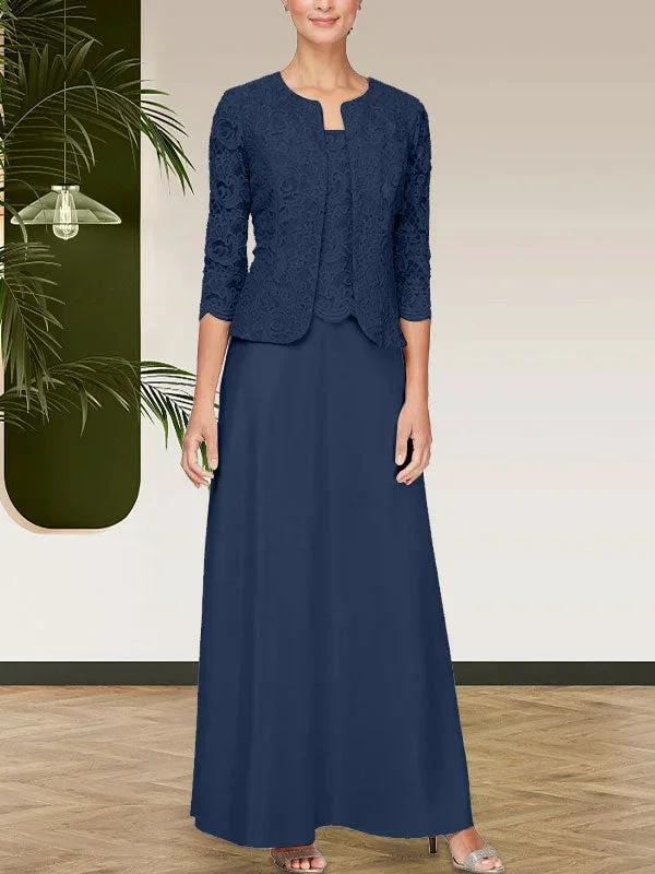 Glitter Lace & Satin Skirt Jacket Dress with Open Jacket by Dreamylily
