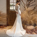 New White V-neck Mermaid Lace Real Photo 2023 Satin Wedding Dress Korean Style Zipper 웨딩 드레스 Wedding Gowns by payinti