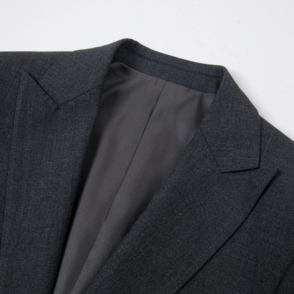 Men's black flat collar suit jacket, exquisite groom's suit, wedding suit, formal dress, groomsman's suit customization by 男装