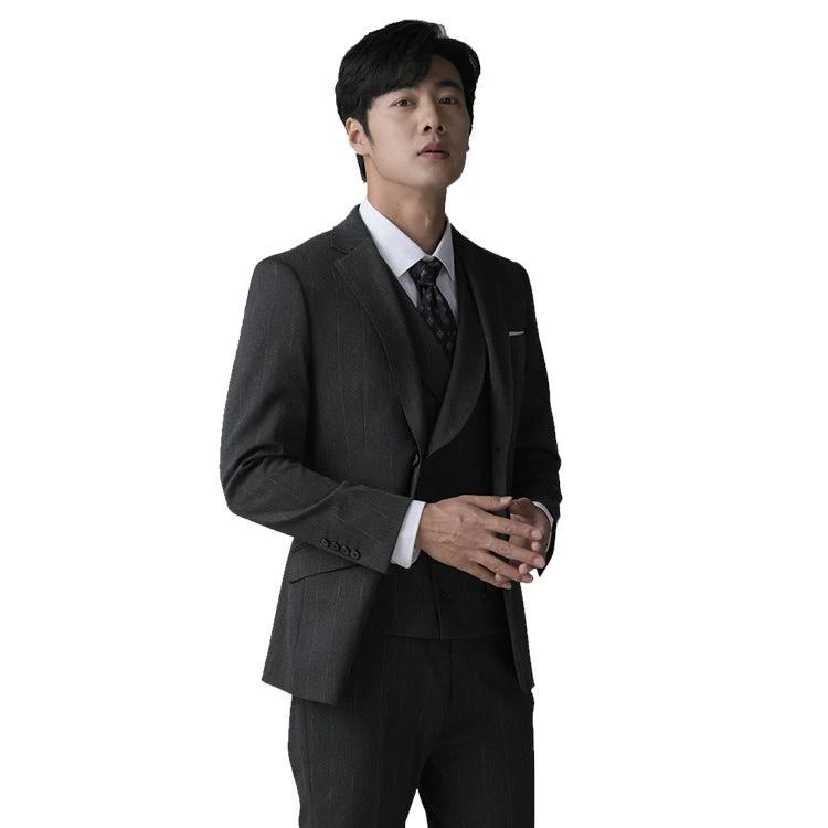 Men's Slim Fit Tuxedo Suit | 3-Piece Formal Wedding & Evening Wear Set by 男装