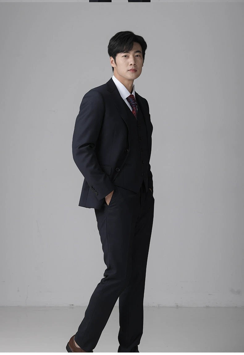High end customized dress hall men's wedding suit wool high-end craftsmanship suit set tailor-made by 男装