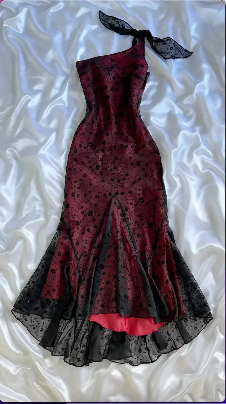 Elegant Burgundy One Shoulder Mermaid Evening Dress Formal Prom Dress Y8296 by simplepromdress