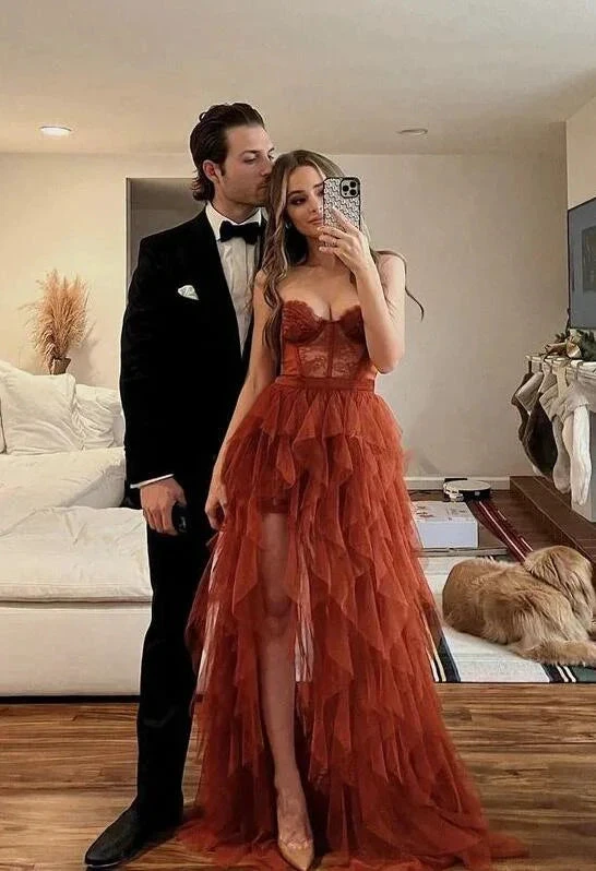 A-Line Sweetheart Lace and Tulle Prom Dresses Formal Evening Gowns Y4268 by simplepromdress