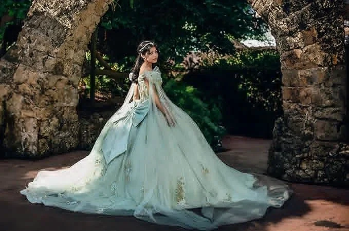 Sage Green Tulle Quinceanera Dress,Ball Gown,Sweet 16 Dress Y5387 by simplepromdress