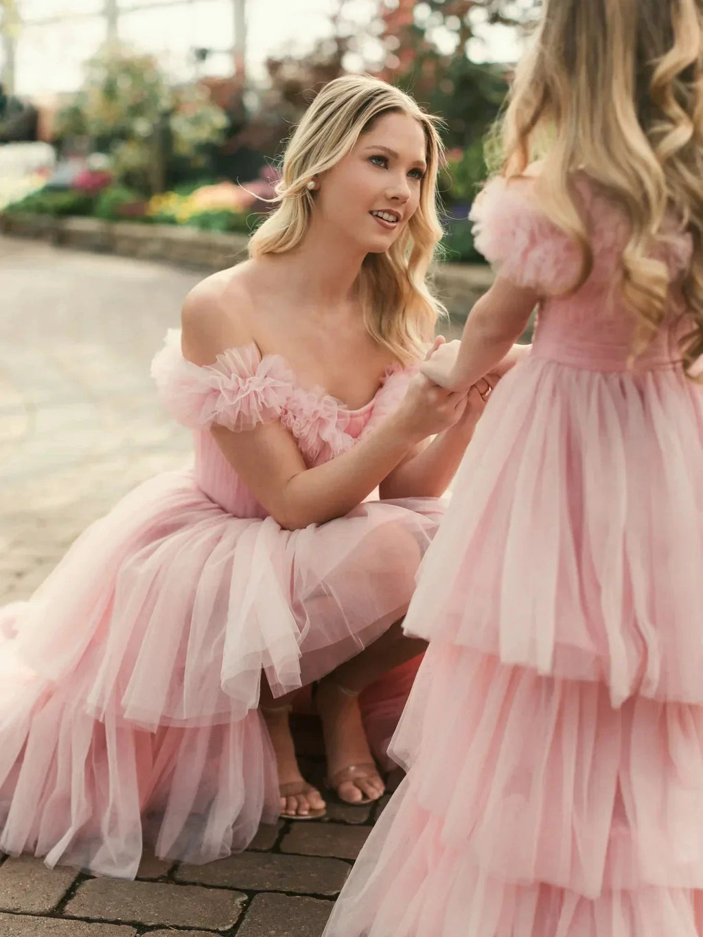 Off the Shoulder High Low Tulle Prom Gown SYP179 by vivymakudress