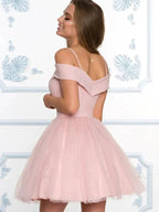 Off the Shoulder Homecoming Dresses SYH72 by vivymakudress