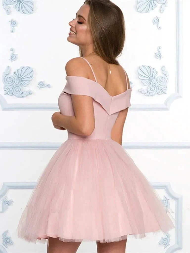 Off the Shoulder Homecoming Dresses SYH72 by vivymakudress