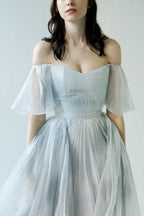 Schulterfrei Einzigartiges Design Beliebteste Lange Ballkleider Brautkleider WD500