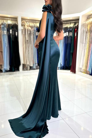 Elegantes vestidos de fiesta largos hasta el suelo, sin mangas, con un solo hombro y abertura frontal