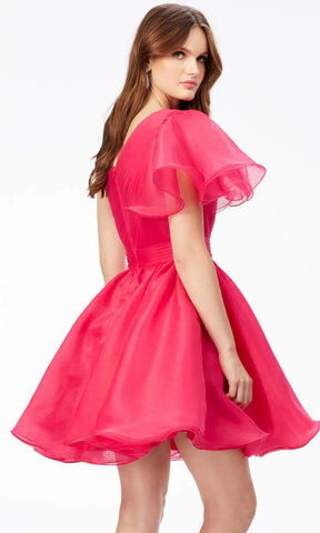 Cocktailkleid mit einem Flatterärmel SYH108