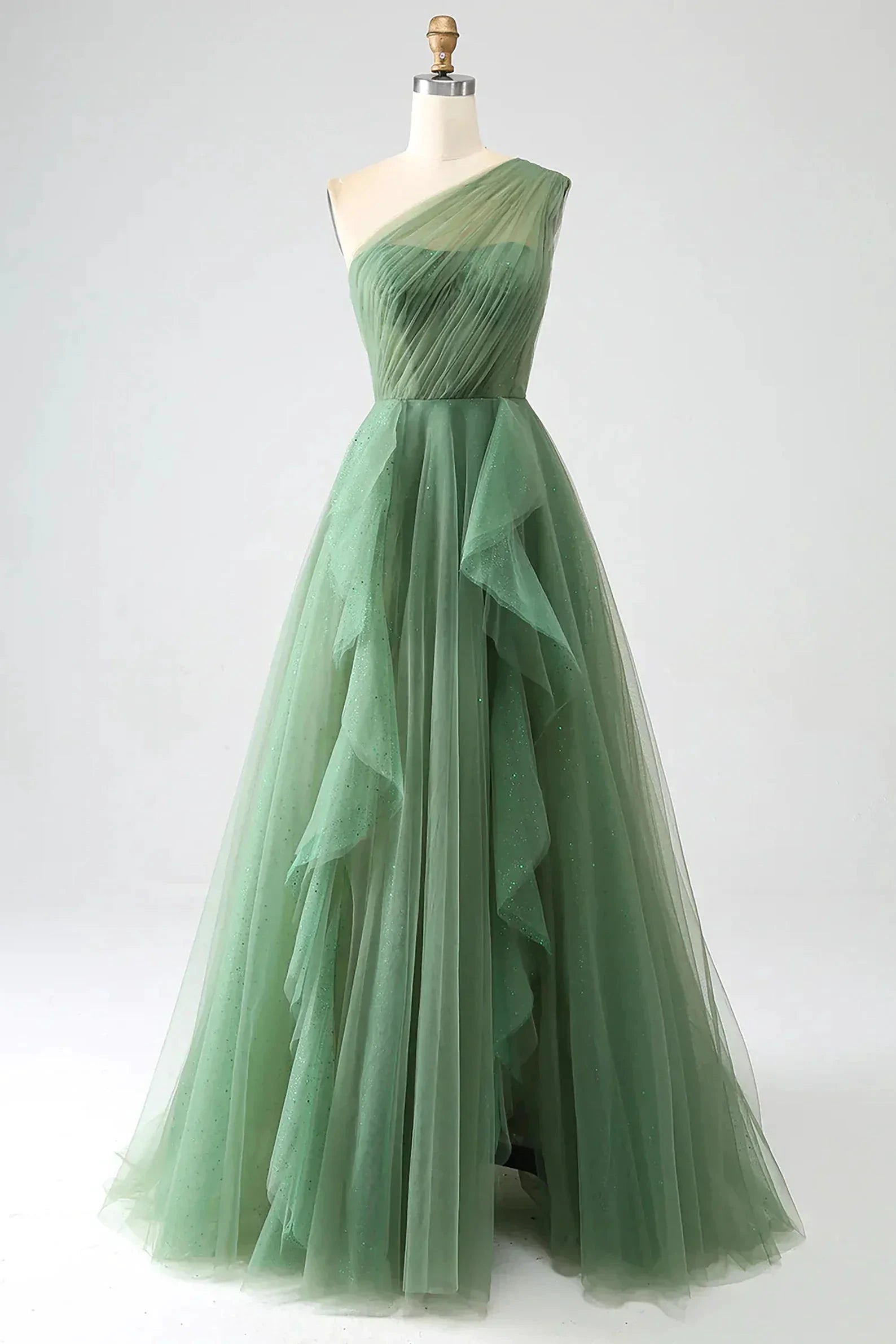 One Shoulder Prom Dress A Line Evening Dress SYP183 by vivymakudress