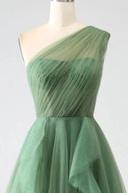 One Shoulder Prom Dress A Line Evening Dress SYP183 by vivymakudress