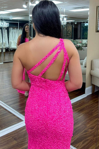 Vestido largo de lentejuelas, corte entallado, para fiesta, SYP106 