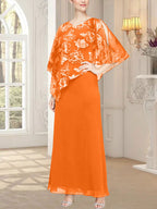 Long Glitter Mesh Dress with Novelty Asymmetric Overlay Bodice