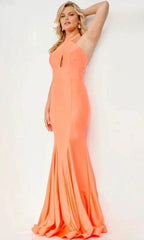 Orange High Neck Prom Dress SYP74 by vivymakudress
