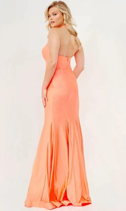Orange High Neck Prom Dress SYP74 by vivymakudress