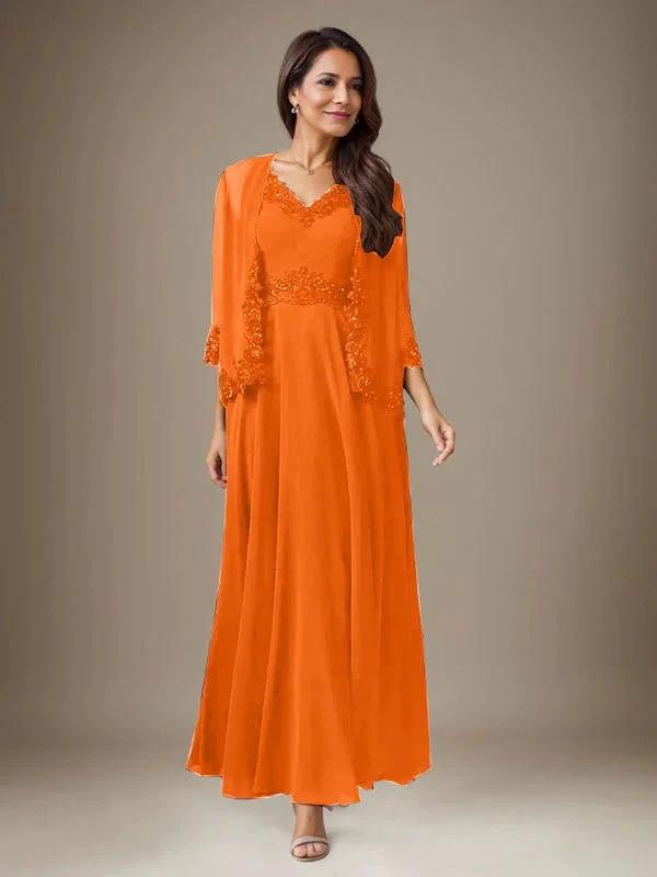 Plum A-Line Sequins Chiffon Dress by Dreamylily