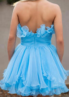 Short Strapless Homecoming Dresses SYH92 by vivymakudress