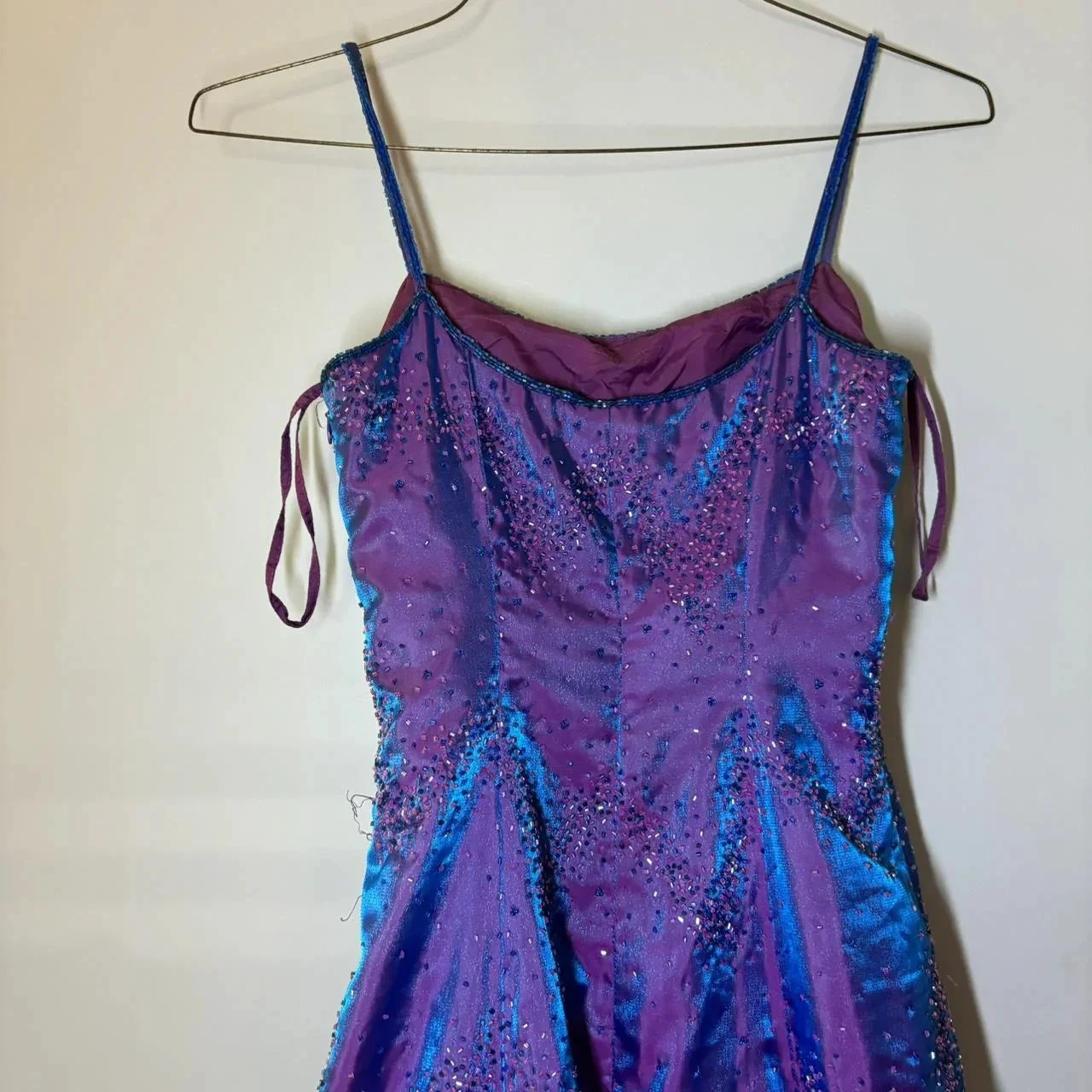 Gorgeous Purple Beaded A Line Evening Gown Spaghetti Straps Party Prom Dress Y7955 by simplepromdress