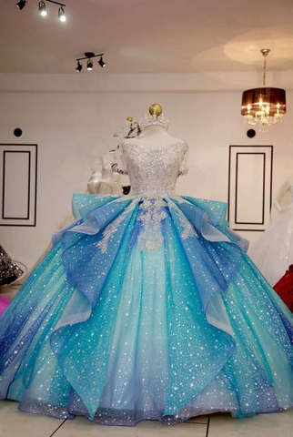 Vestido de fiesta con degradado, vestido de quinceañera, vestido de princesa Y2384