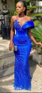 Exquisite blue dinner wedding reception prom evening dress gown for women gown for ladies Y6524 by simplepromdress
