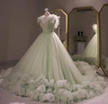 Sage Green Tulle Ball Gown , Sweet 16 Dress, Sage Green Quinceanera Dress Y2335 by simplepromdress