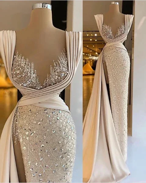 Champagne Fashion Evening Dresses Sexy Prom Dresses Pageant Dress Y1741 by simplepromdress