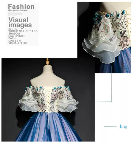 Ballkleid süße 16 Party lange Ballkleid, Abendkleid, charmante Ballkleider, handgemachte Blume Ballkleid S4837