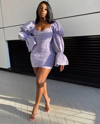 Light Purple Short Homecoming Dresses 22nd Birthday Outfit Dress Y2108 by simplepromdress