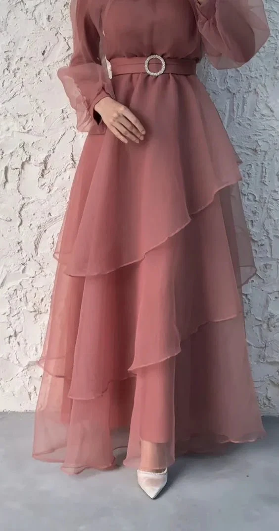 Charming A-line Long Sleeves Evening Dress Y5812 by simplepromdress