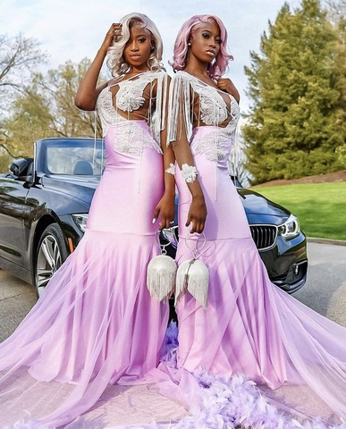 Sexy Mermaid Prom Dress With Feathers Charming Evening Dress Y6637