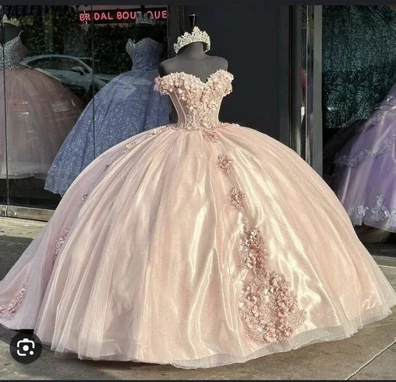 Glamorous Off The Shoulder Ball Gown Sweet 16 Dress,Princess Dress Y6052 by simplepromdress