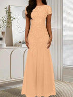 Dark Navy Mermaid Scoop Sequins Tulle Dress by Dreamylily