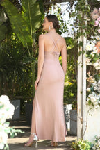 Pink Spaghetti Straps Sleeveless Mermaid Satin Prom Dresses