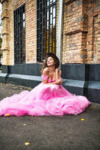 Pink tulle dress & Pink birthday dress 2025 SY035 by vivymakudress