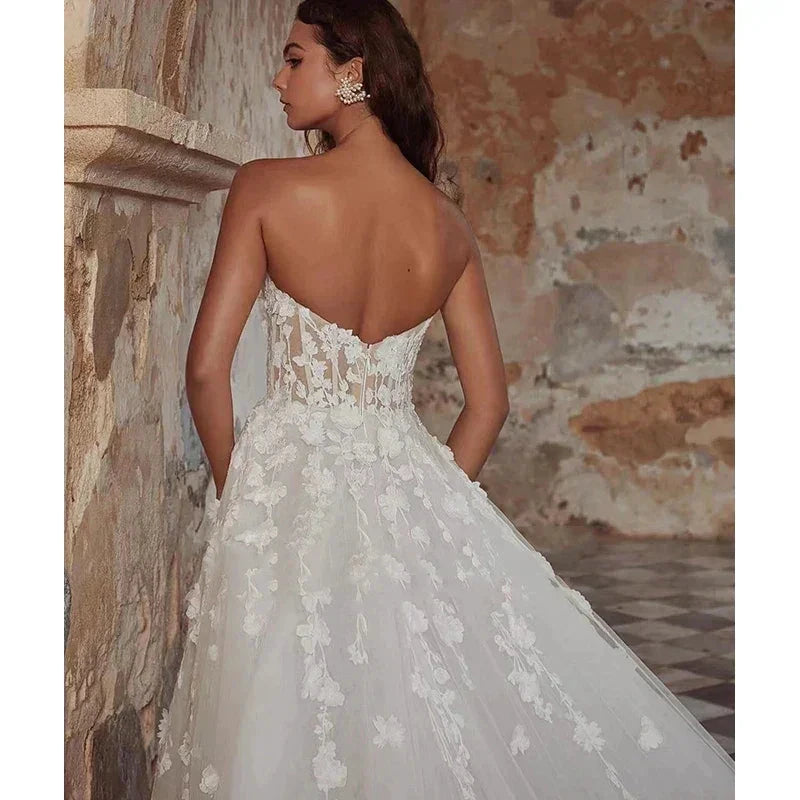 Pretty Gorgeous Off Shoulder Sleeveless Court Train Mermaid Wedding Dresses Romantic Sweetheart Princess Bridal Gown Customize by payinti