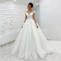 Princess Wedding Dresses Off Shoulder 3D Lace Applique Ladies Sleeveless Boho Bridal Gowns Vestido De Novia Custom 2023 Mariée by payinti