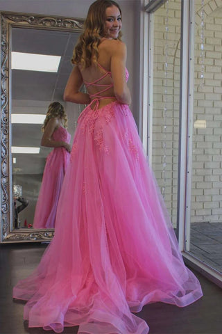 Gelbes Ballkleid mit Applikationen und Schlitz SYP97