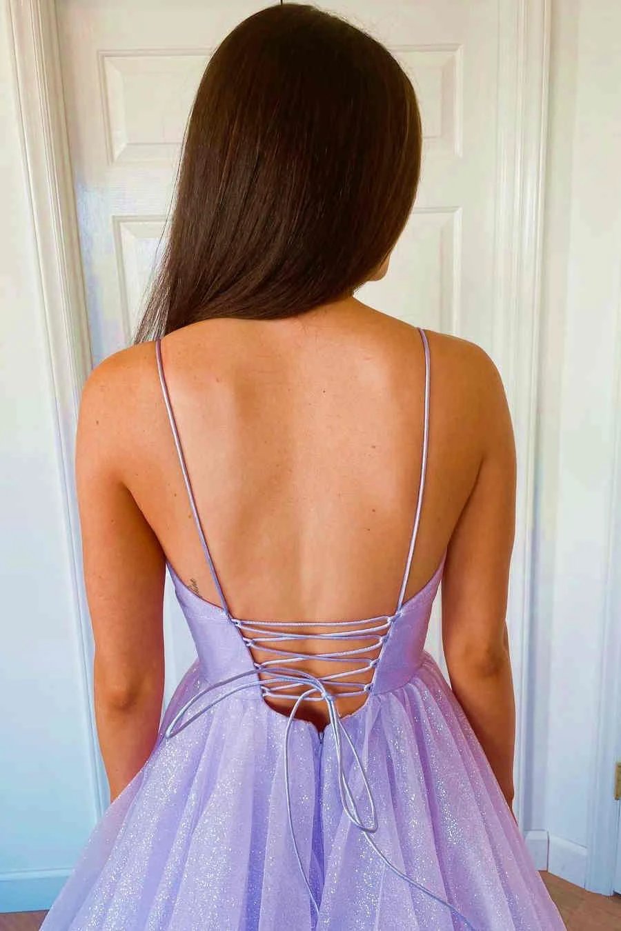 Princess Lavender Tiered Tulle Formal Dress SYP111 by vivymakudress