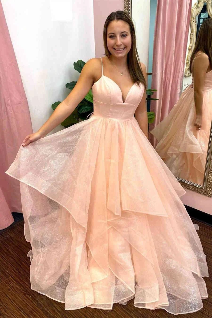 Princess Lavender Tiered Tulle Formal Dress SYP111 by vivymakudress