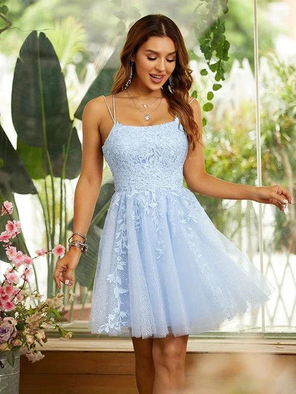 Knee Length Homecoming Dresses with Pockets Mini Dresses SYH49 by vivymakudress