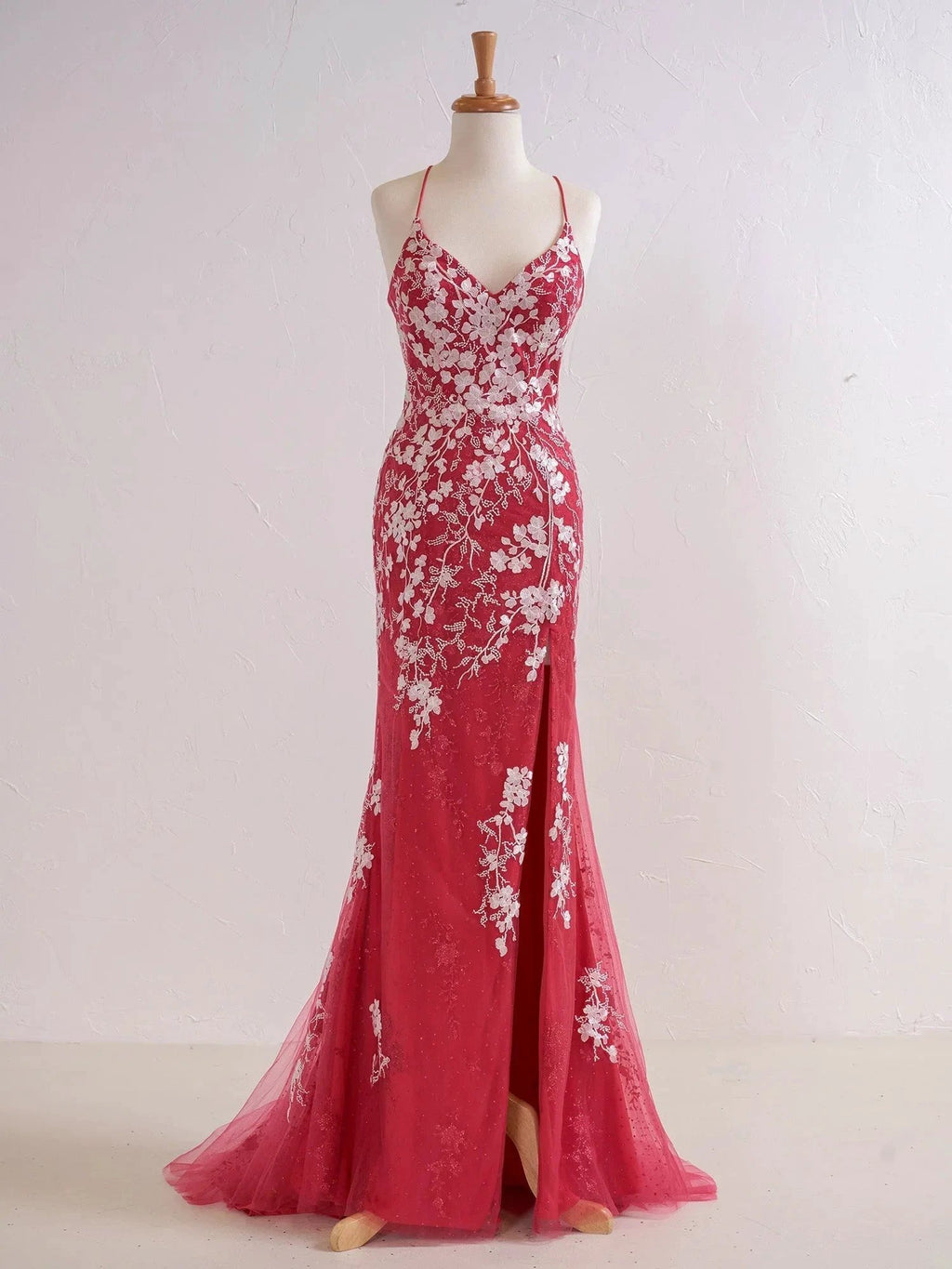 Elizabell | Mermaid V Neck Long Prom Dress with Appliques Beading by KissProm