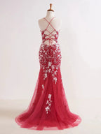 Elizabell | Mermaid V Neck Long Prom Dress with Appliques Beading by KissProm