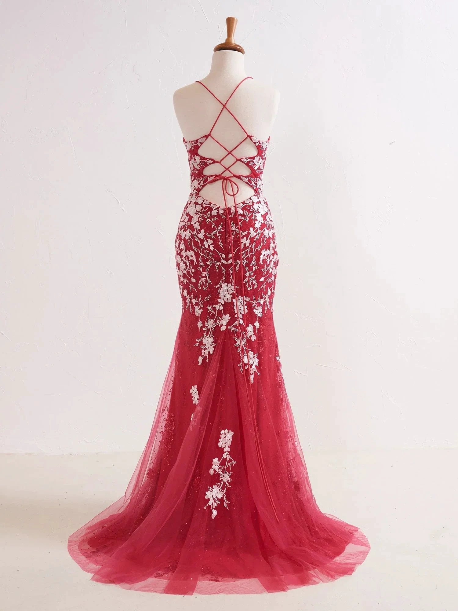 Elizabell | Mermaid V Neck Long Prom Dress with Appliques Beading by KissProm