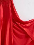 Sunnderly A-line Spaghetti Straps Corset Back Prom Dress With Split by KissProm