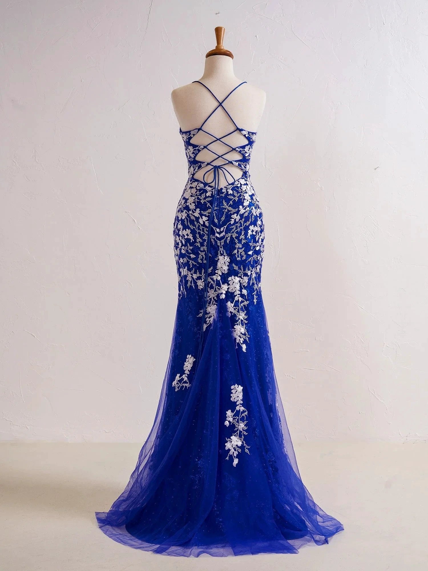 Elizabell | Mermaid V Neck Long Prom Dress with Appliques Beading by KissProm